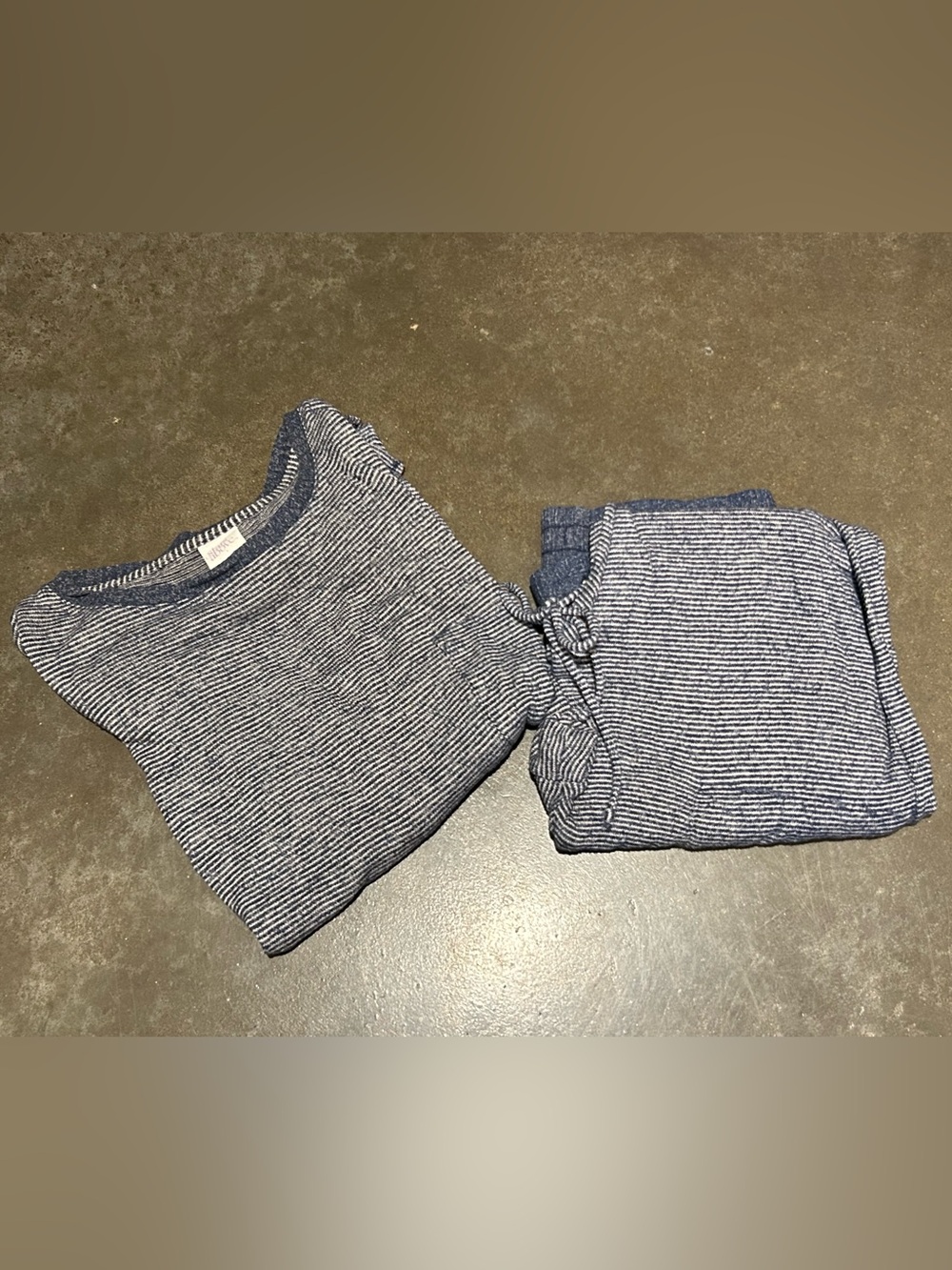 Stars Above Pajama Set w/ Navy and White Stripes Top: XS — Bottom: M - Picture 1 of 4